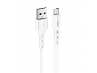 Cablu Date si Incarcare USB la MicroUSB BLUE Power BMDU01 Novel, 1 m, 2.4 A, Alb