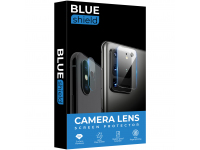 Folie Protectie Camera spate BLUE Shield pentru Apple iPhone 12 Pro, Sticla securizata, HD, 0.7mm, 3D, 9H, Neagra