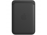 Portofel Apple Leather Wallet pentru iPhone 12 / 12 mini / 12 Pro / 12 Pro Max, Cu MagSafe, Piele, Negru MHLR3ZM/A