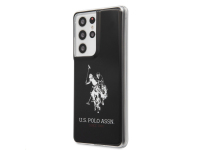 Husa TPU U.S. Polo Big Horse pentru Samsung Galaxy S21 Ultra 5G, Neagra USHCS21LTPUHRBK