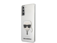 Husa Plastic - TPU Karl Lagerfeld Head pentru Samsung Galaxy S21+ 5G, Transparenta KLHCS21MKTR