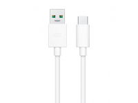 Cablu Date si Incarcare USB-A - USB-C Oppo DL129, 20W, 1m, Alb DL129