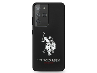 Husa TPU U.S. Polo Big Horse pentru Samsung Galaxy S21 Ultra 5G, Neagra USHCS21LSLHRBK