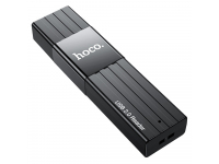Cititor Card USB HOCO HB20 Mindful, 2in1, 5 Gb/s, USB 3.0, Negru
