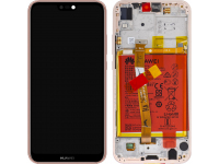 Display - Touchscreen Huawei P20 Lite, Cu Rama, acumulator si piese, Roz 02351XUB 