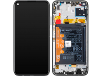 Display - Touchscreen Huawei P40 lite, Cu Rama, acumulator si piese, Negru 02353KFU 