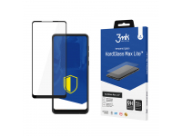 Folie de protectie Ecran 3MK HardGlass Max Lite pentru Samsung Galaxy A21s A217, Sticla securizata, Edge Glue, Neagra