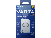 Baterie Externa Wireless Varta, 10000mAh, 18W, QC + PD, 2 x USB-A - 1 x USB-C, Argintie