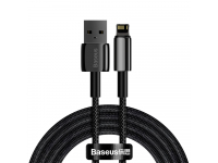 Cablu Date si Incarcare USB la Lightning Baseus Tungsten, 2m, 2.4A, Negru CALWJ-A01 
