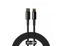 Cablu Date si Incarcare USB-C - Lightning Baseus Tungsten, 20W, 2m, Negru CATLWJ-A01