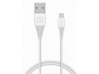 Cablu Date si Incarcare USB la Lightning Swissten, 1.2 m, Alb 