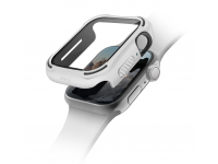 Husa Protectie Ceas UNIQ Torres 9H pentru Apple Watch Series 40 mm, Alba 