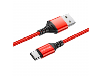Cablu Date si Incarcare USB la USB Type-C Borofone BX54 Ultra bright, 1 m, 2.4A, Rosu 