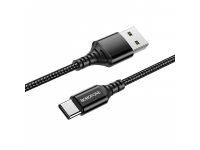 Cablu Date si Incarcare USB la USB Type-C Borofone BX54 Ultra bright, 1 m, 2.4A, Negru 