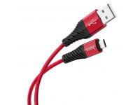 Cablu Date si Incarcare USB la MicroUSB HOCO X38 Cool, 1 m, Rosu 