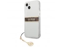 Husa TPU Guess 4G  Brown Stripe pentru Apple iPhone 13 mini, Transparenta GUHCP13SKB4GBR 