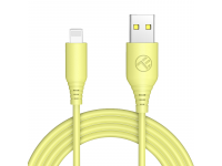 Cablu Date si Incarcare USB la Lightning Tellur, 1 m, 3A, Galben TLL155397 