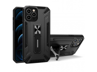 Husa Plastic - TPU OEM Shock Armor Kickstand pentru Xiaomi Redmi 9C, Neagra 