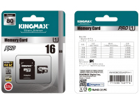 Card Memorie MicroSDHC Kingmax PRO, Cu Adaptor, 16Gb, Clasa 10 / UHS-1 U1 KM16GMCSDUHSP1A