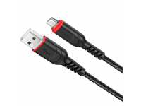 Cablu Date si Incarcare USB la MicroUSB HOCO X59 Victory, 1 m, 2.4A, Negru 