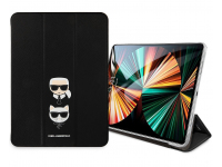 Husa Piele Karl Lagerfeld Saffiano Folio K&C Heads pentru Apple iPad Pro 11 (2021), Neagra KLFC11OKCK 