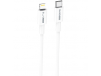 Cablu Date si Incarcare USB Type-C la Lightning BLUE Power BBX36, 1 m, 3A, Alb 