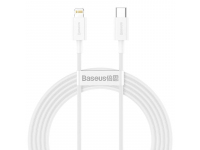 Cablu Date si Incarcare USB-C - Lightning Baseus Superior Series, 20W, 2m, Alb CATLYS-C02 