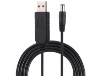 Cablu Alimentare OEM, De la 5V la 12V, USB - Jack 3 mm, Negru 