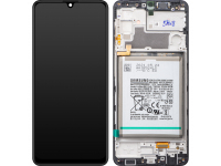 Display - Touchscreen Samsung Galaxy M32, Cu Rama, cu acumulator si piese, Negru GH82-26192A 