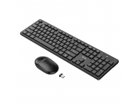 Kit Tastatura Mouse Wireless HOCO GM17, Neagra 