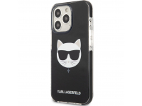 Husa TPU Karl Lagerfeld pentru Apple iPhone 13 Pro Max, TPE Choupette Head, Neagra KLHCP13XTPECK 