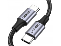 Cablu Date si Incarcare USB Type-C la USB Type-C UGREEN US261, 1 m, 60W / 3A, Gri 