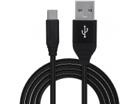 Cablu Date si Incarcare USB la USB Type-C Spacer Braided, 2.1A, 1 m, Negru SPDC-TYPEC-BRD-BK-1.0 