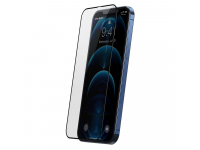 Folie Protectie Ecran Baseus pentru Apple iPhone 12 Pro Max, Sticla securizata, Full Face, Full Glue, Anti-Bluelight, Set 2buc, 0.3mm, Neagra SGAPIPH67N-KQ01 