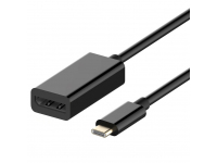 Adaptor Audio si Video DisplayPort la USB Type-C Gembird, 0.15 m, Negru A-CM-DPF-01 