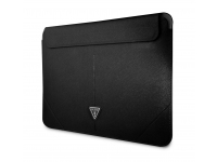 Husa Laptop Guess Saffiano, Triangle Metal Logo, 13/14 inci, Neagra GUCS14PSATLK