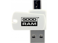 Cititor Card USB GoodRam, OTG, USB 2.0 / MicroUSB, Alb AO20-MW01R11 