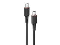 Cablu Date si Incarcare USB Type-C la USB Type-C Acefast C2-03, 1.2 m, 60W (20V / 3A), PD, Negru 