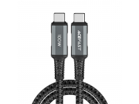 Cablu Date si Incarcare USB Type-C la USB Type-C Acefast C4-03, 2 m, 100W (20V / 5A) , PD, Gri 