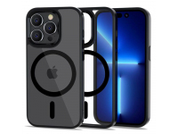 Husa MagSafe pentru Apple iPhone 14 Pro Max, Tech-Protect, Magmat Clear, Neagra