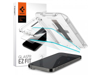 Folie de protectie Ecran Spigen EZ FIT pentru Apple iPhone 14 Pro Max, Sticla securizata, Full Glue, Set 2 bucati AGL05202