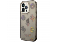 Husa Plastic - TPU Guess Peony Glitter pentru Apple iPhone 14 Pro Max, Neagra GUHCP14XHTPPTK 