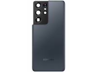 Capac Baterie - Geam Blitz - Geam Camera Spate Samsung Galaxy S21 Ultra 5G G998, Bleumarin, Swap 