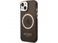 Husa TPU Guess MagSafe pentru Apple iPhone 14 Plus, Neagra Transparenta GUHMP14MHTCMK 