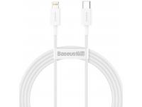Cablu Date si Incarcare USB Type-C la Lightning Baseus Superior Series, 1.5 m, 20W, Alb CATLYS-B02 