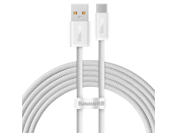 Cablu Date si Incarcare USB la USB Type-C Baseus Dynamic, 2 m, 100W, Alb CALD000702 