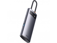 Hub USB-C Baseus Metal Gleam, 4 x USB-A 3.0, Gri