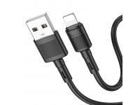 Cablu Date si Incarcare USB la Lightning HOCO X83 Victory, 1 m, 2.4A, Negru 