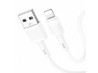 Cablu Date si Incarcare USB la Lightning HOCO X83 Victory, 1 m, 2.4A, Alb 