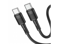 Cablu Date si Incarcare USB Type-C la USB Type-C HOCO X83 Victory, 1 m, PD60W, 3A, Negru 